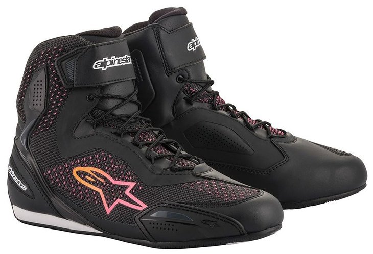 ALPINESTARS topánky STELLA FASTER-3 RIDEKNIT, dámske, čierne/žlté/ružové, 2025, veľ. 39