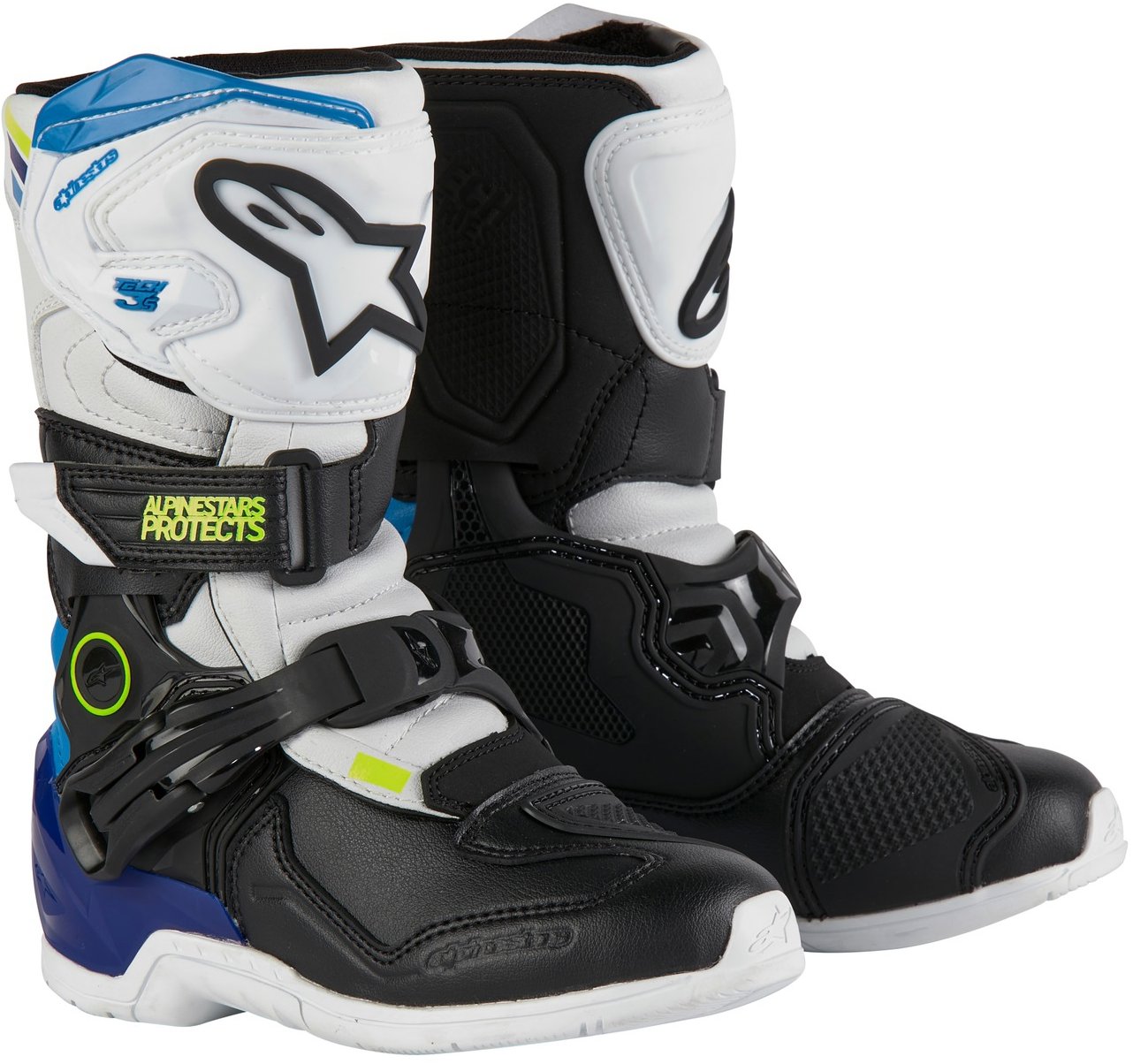 ALPINESTARS topánky TECH 3S KIDS, detské, biele/čierne/modré, 2025, veľ. 29