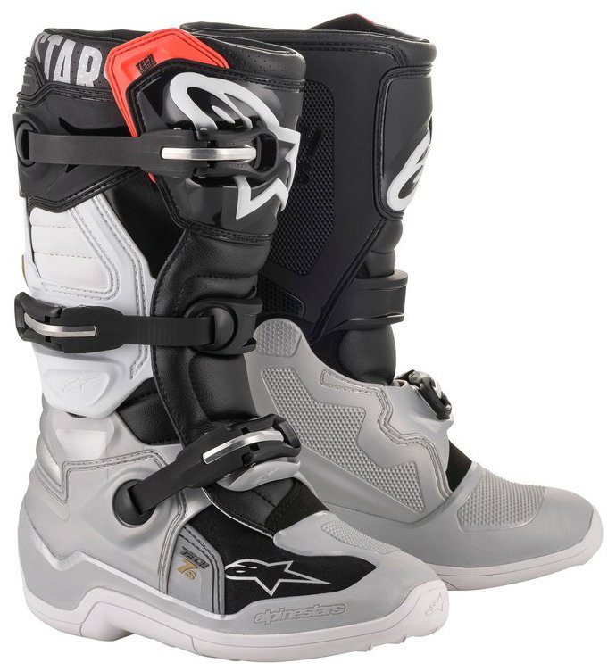 ALPINESTARS topánky TECH 7 S, detské, čierne/strieborné/biele/zlaté, 2025, veľ. 39