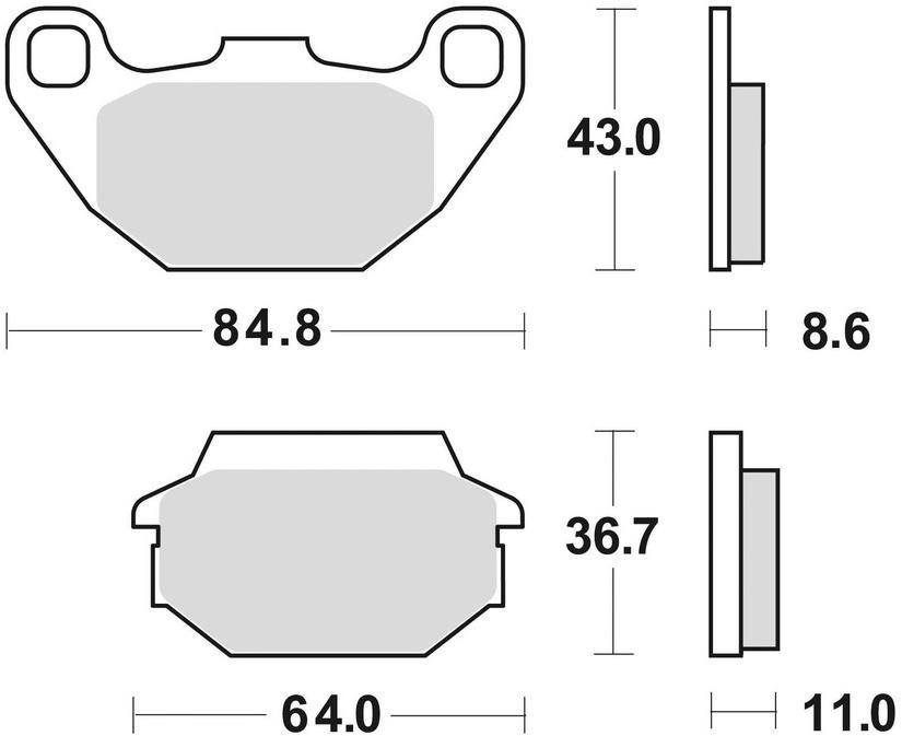 Braking brzdové doštičky (semi-metalická zmes SM1) (2ks) M501-171