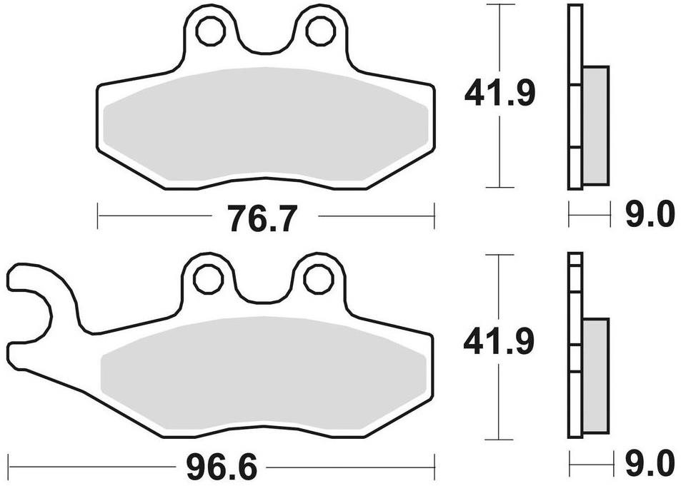 Braking brzdové doštičky (semi-metalická zmes SM1) (2ks) M501-178