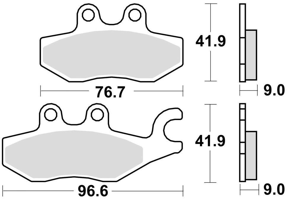 Braking brzdové doštičky (semi-metalická zmes SM1) (2ks) M501-198