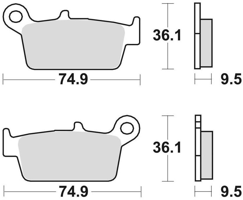 Braking brzdové doštičky (semi-metalická zmes SM1) (2ks) M501-118
