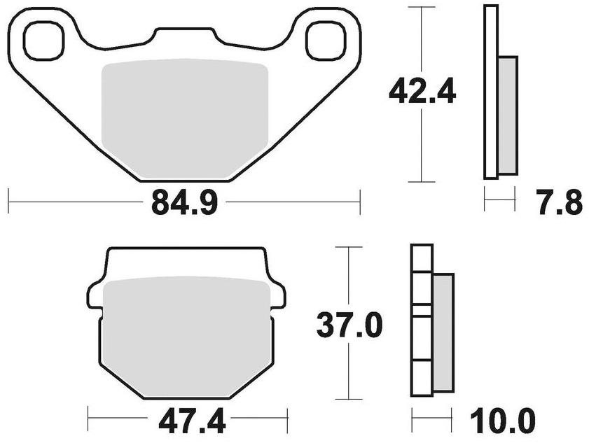 Braking brzdové doštičky (semi-metalická zmes SM1) (2ks) M501-119