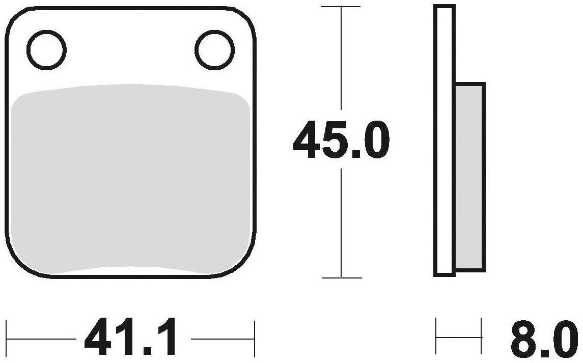Braking brzdové doštičky (semi-metalická zmes SM1) (2ks) M501-120