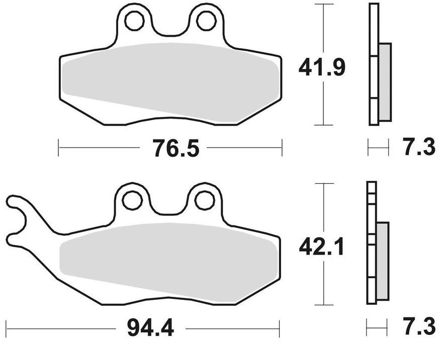 Braking brzdové doštičky (semi-metalická zmes SM1) (2ks) M501-142