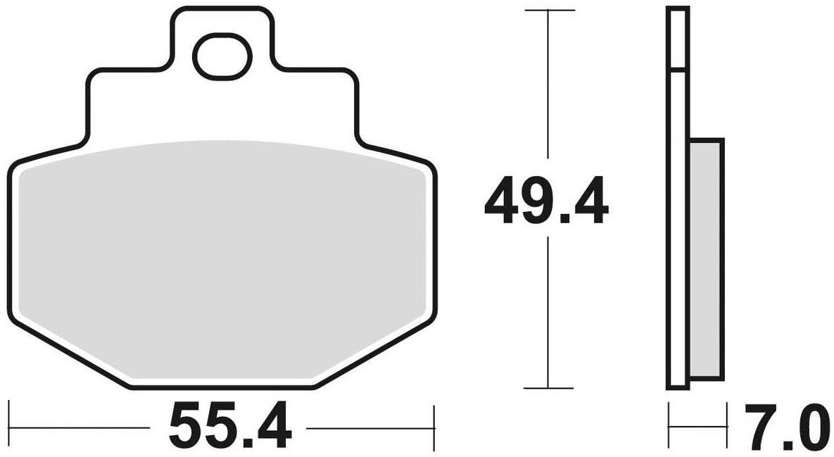 Braking brzdové doštičky (semi-metalická zmes SM1) (2ks) M501-173