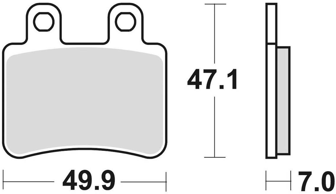 Braking brzdové doštičky (semi-metalická zmes SM1) (2ks) M501-175