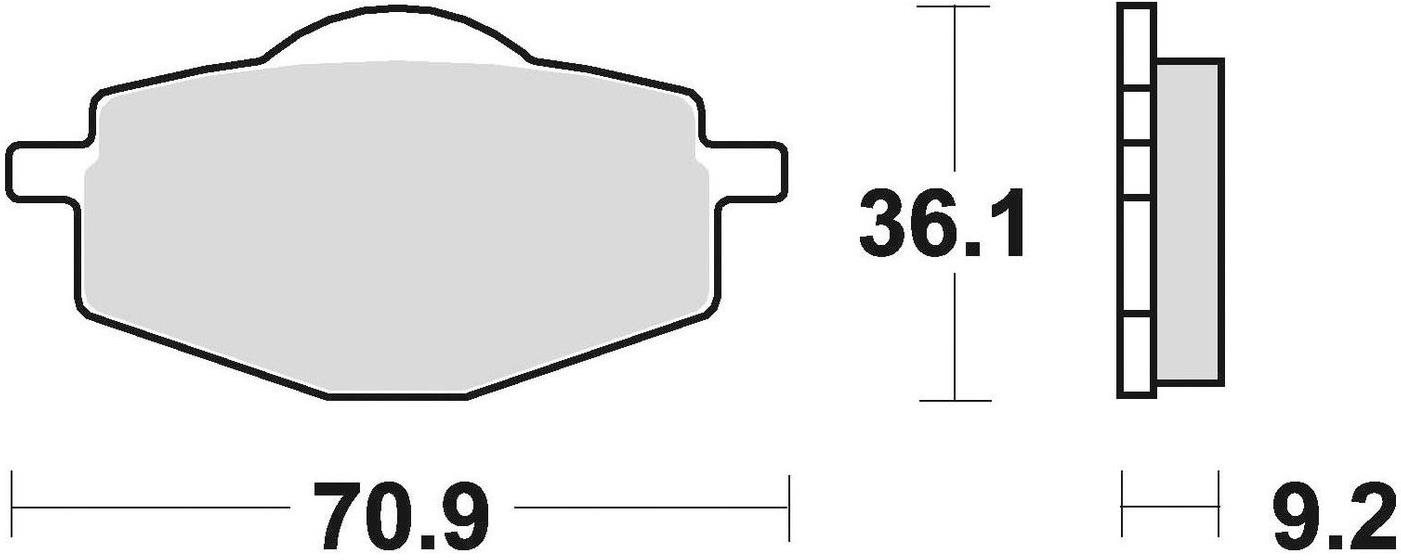 Braking brzdové doštičky (semi-metalická zmes SM1) (2ks) M501-111