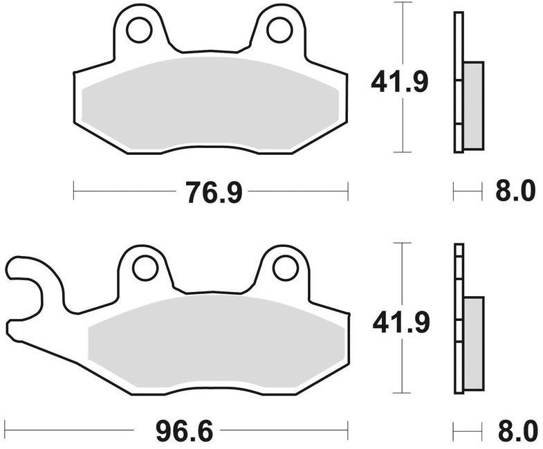 Braking brzdové doštičky (semi-metalická zmes SM1) (2ks) M501-116