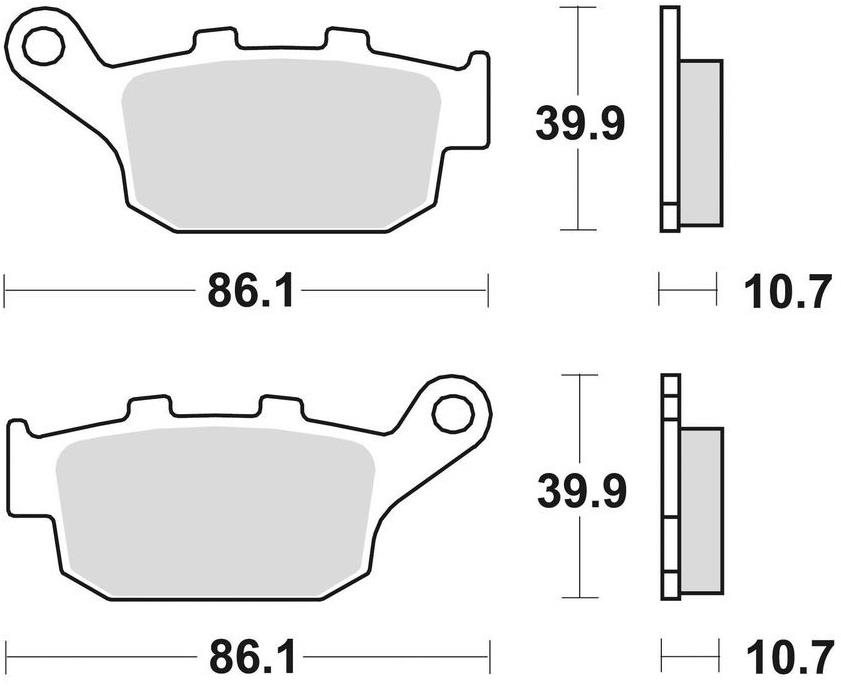 Braking brzdové doštičky (semi-metalická zmes SM1) (2ks) M501-122