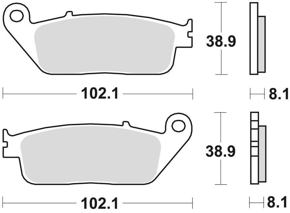 Braking brzdové doštičky (semi-metalická zmes SM1) (2ks) M501-125