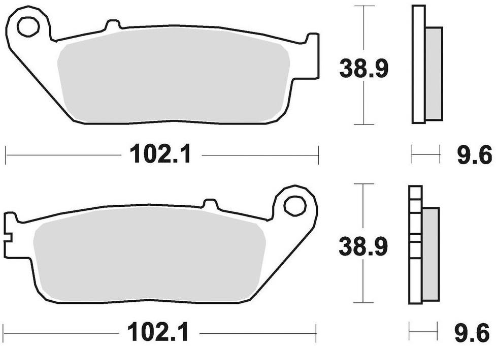 Braking brzdové doštičky (semi-metalická zmes SM1) (2ks) M501-128