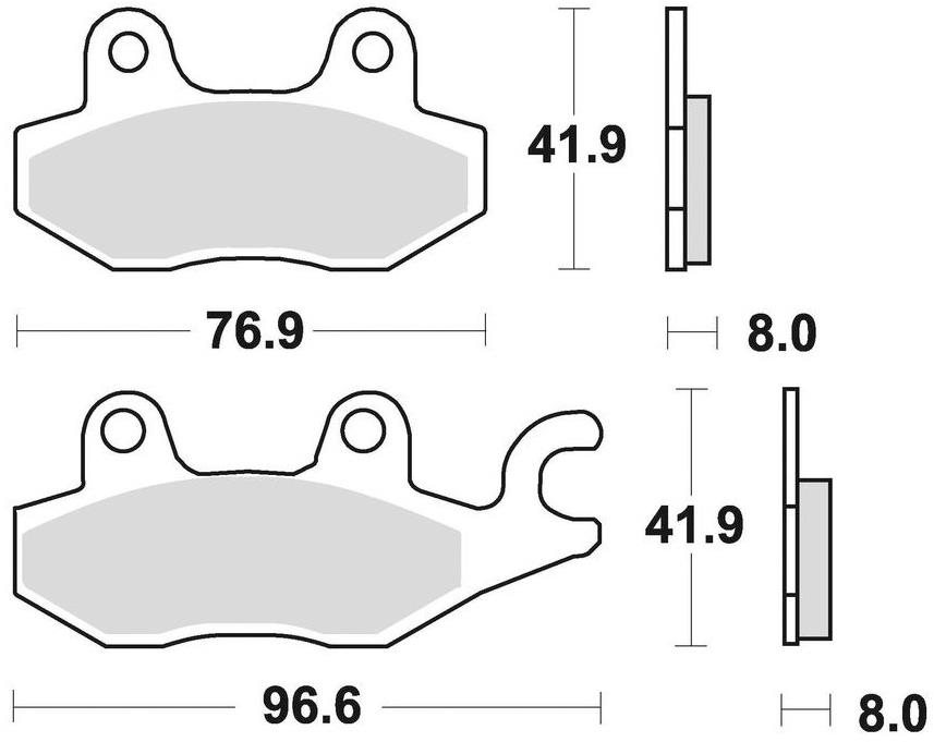Braking brzdové doštičky (semi-metalická zmes SM1) (2ks) M501-130