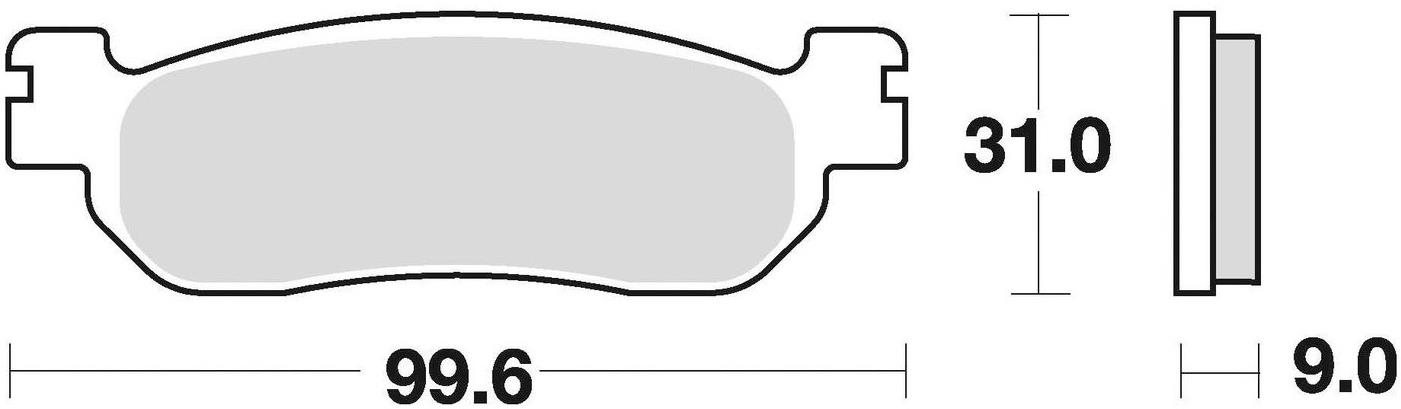 Braking brzdové doštičky (semi-metalická zmes SM1) (2ks) M501-160