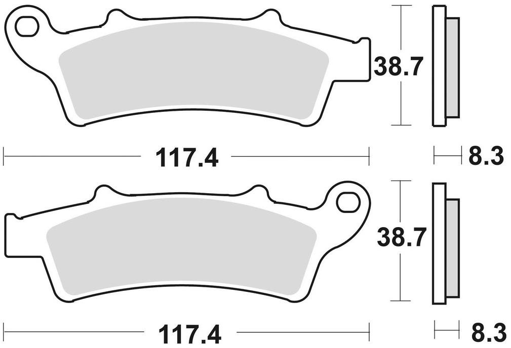 Braking brzdové doštičky (semi-metalická zmes SM1) (2ks) M501-167