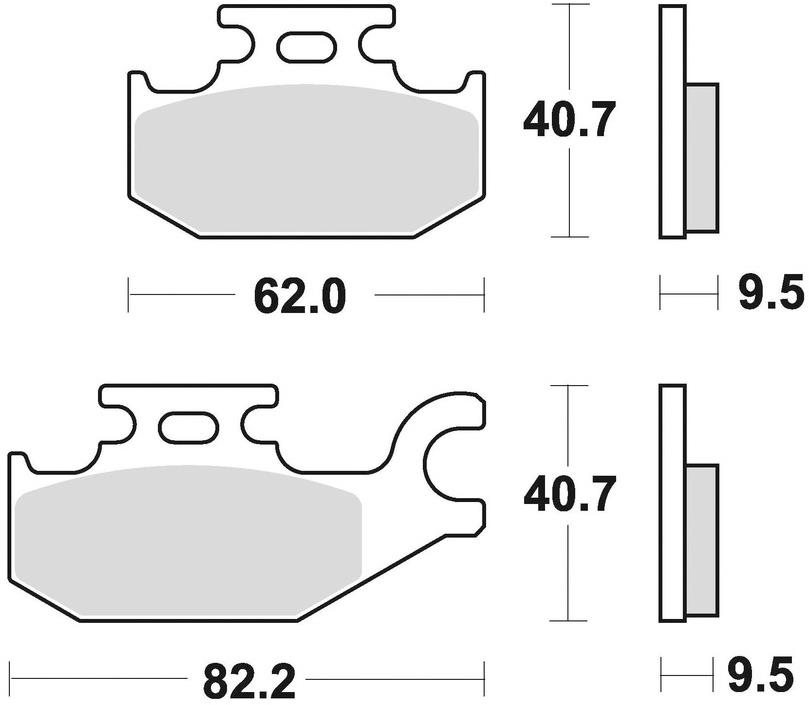 Braking brzdové doštičky (semi-metalická zmes SM1) (2ks) M501-168