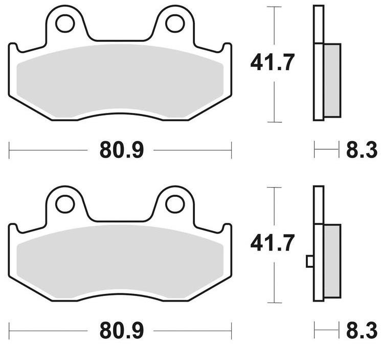 Braking brzdové doštičky (semi-metalická zmes SM1) (2ks) M501-177