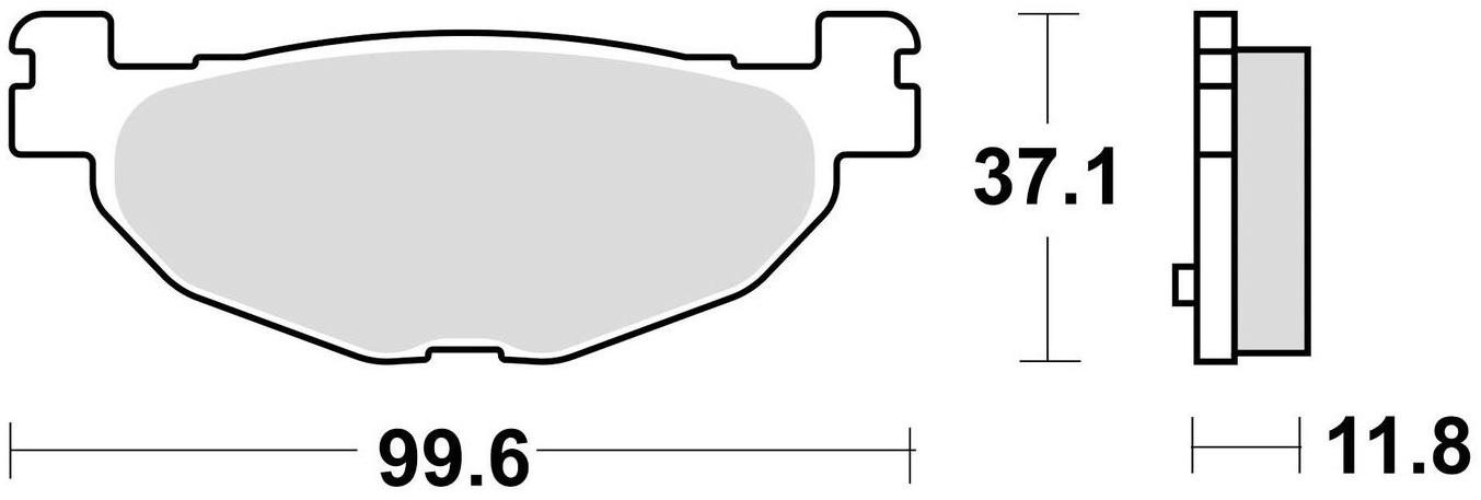 Braking brzdové doštičky (semi-metalická zmes SM1) (2ks) M501-185