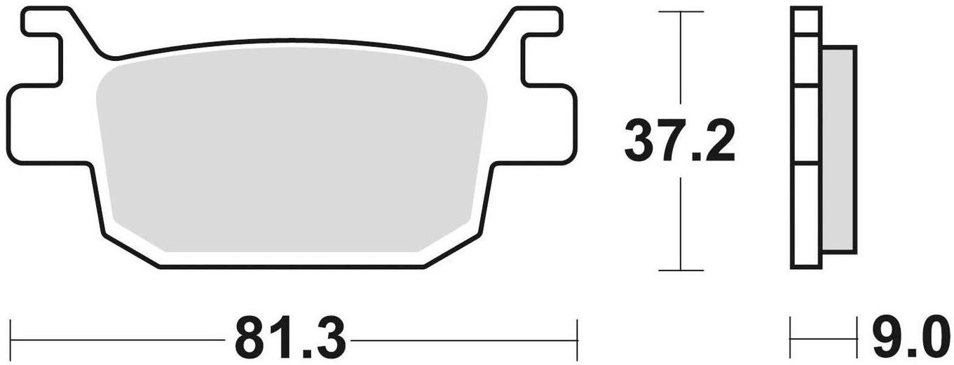 Braking brzdové doštičky (semi-metalická zmes SM1) (2ks) M501-186