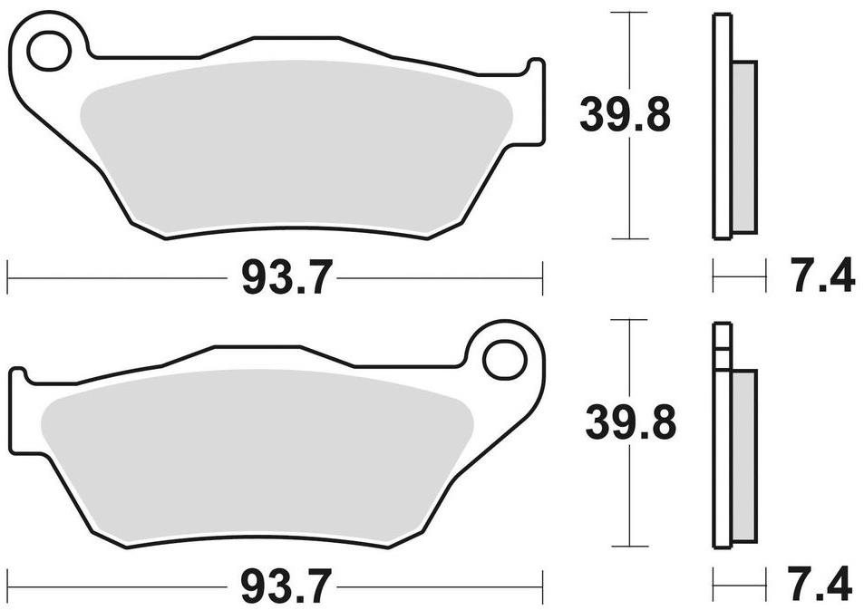 Braking brzdové doštičky (semi-metalická zmes SM1) (2ks) M501-192