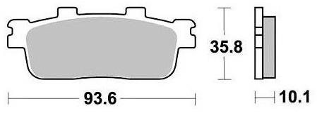 Braking brzdové doštičky (semi-metalická zmes SM1) (2ks) M501-196
