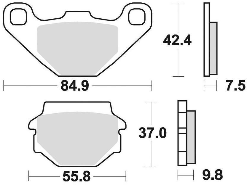 Braking brzdové doštičky (semi-metalická zmes SM1) (2ks) M501-106