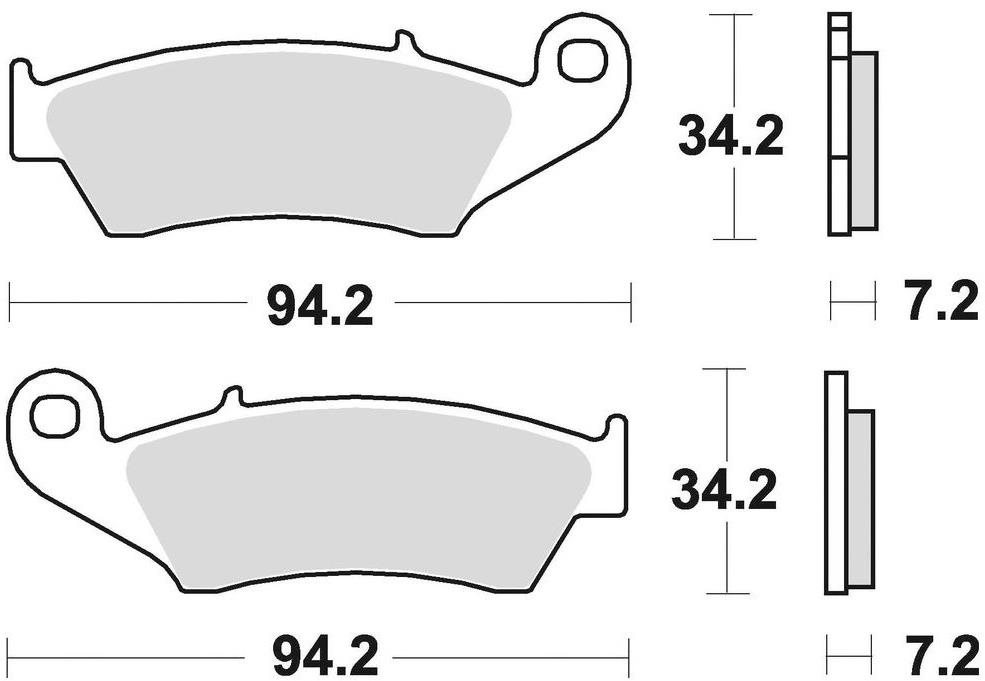 Braking brzdové doštičky (semi-metalická zmes SM1) (2ks) M501-143