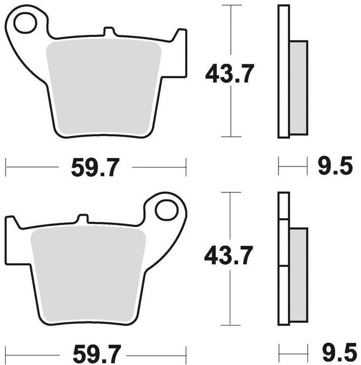 Braking brzdové doštičky (semi-metalická zmes SM1) (2ks) M501-176