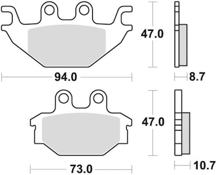 Braking brzdové doštičky (semi-metalická zmes SM1) (2ks) M501-189