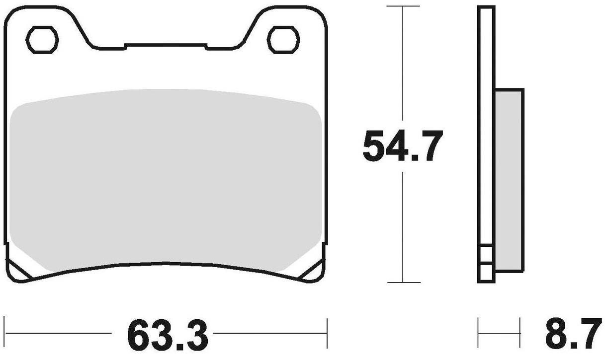 Braking brzdové doštičky (semi-metalická zmes SM1) (2ks) M501-103
