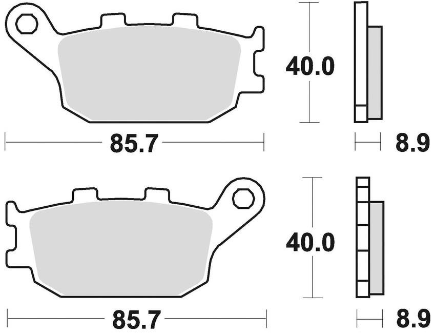 Braking brzdové doštičky (semi-metalická zmes SM1) (2ks) M501-135
