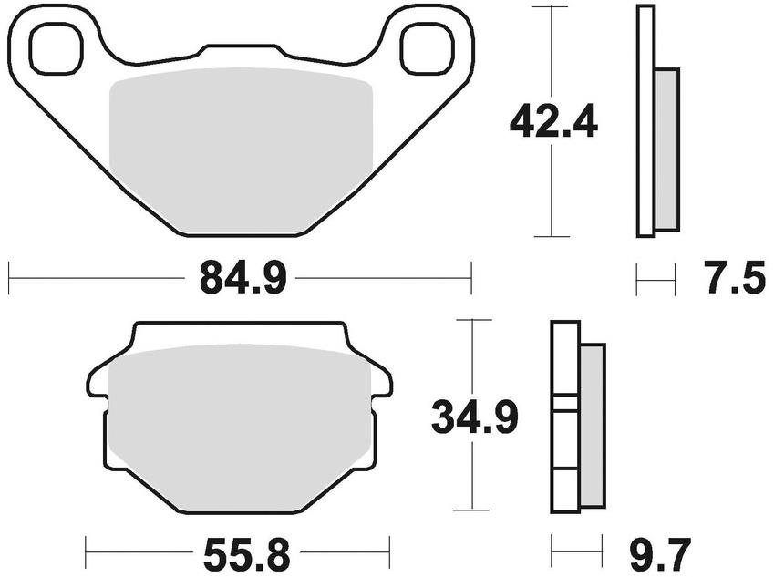 Braking brzdové doštičky (semi-metalická zmes SM1) (2ks) M501-136