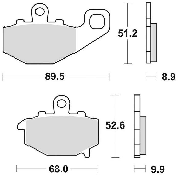 Braking brzdové doštičky (semi-metalická zmes SM1) (2ks) M501-145