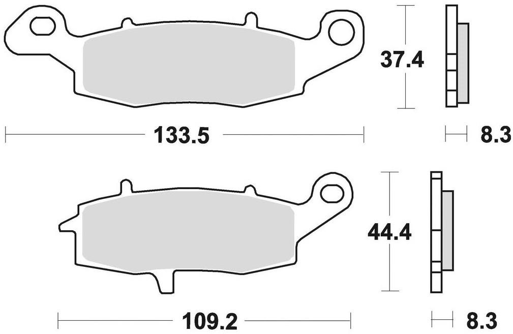 Braking brzdové doštičky (semi-metalická zmes SM1) (2ks) M501-152