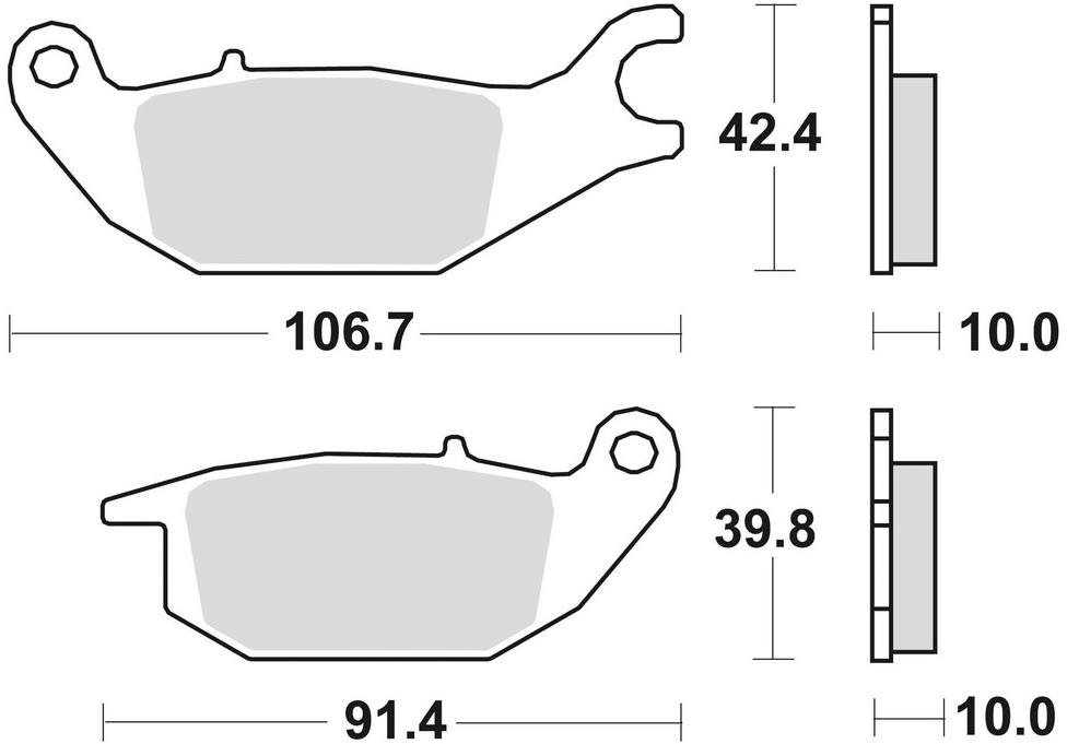 Braking brzdové doštičky (semi-metalická zmes SM1) (2ks) M501-169