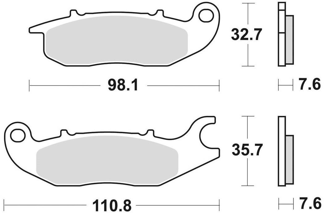 Braking brzdové doštičky (semi-metalická zmes SM1) (2ks) M501-183