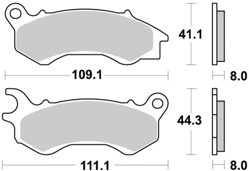 Braking brzdové doštičky (semi-metalická zmes SM1) (2ks) M501-199
