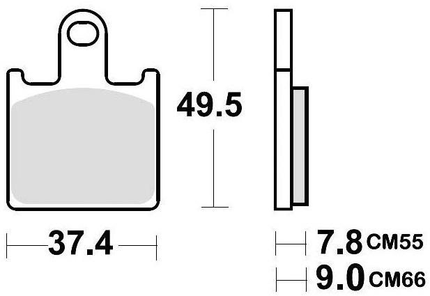 Braking brzdové doštičky (semi-metalická zmes CM66) (2 ks) M501 – 303