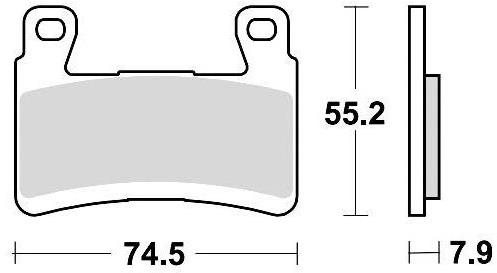Braking brzdové doštičky (semi metalická zmes CM66) (2ks) M501-308