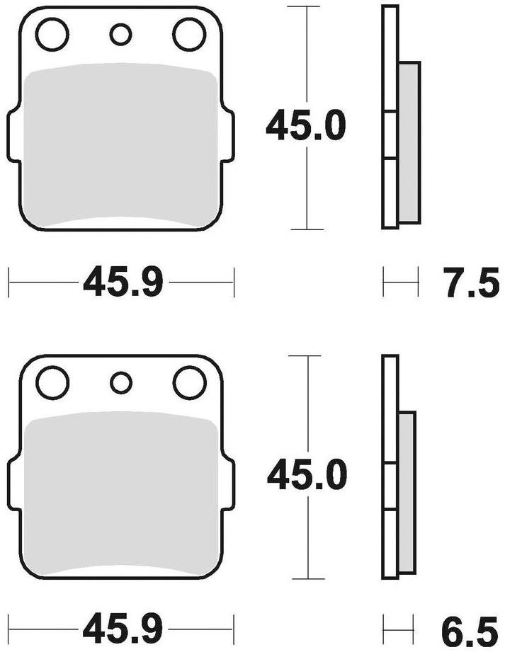 Braking brzdové doštičky (sinterová zmes CM44) (2ks) M501-242