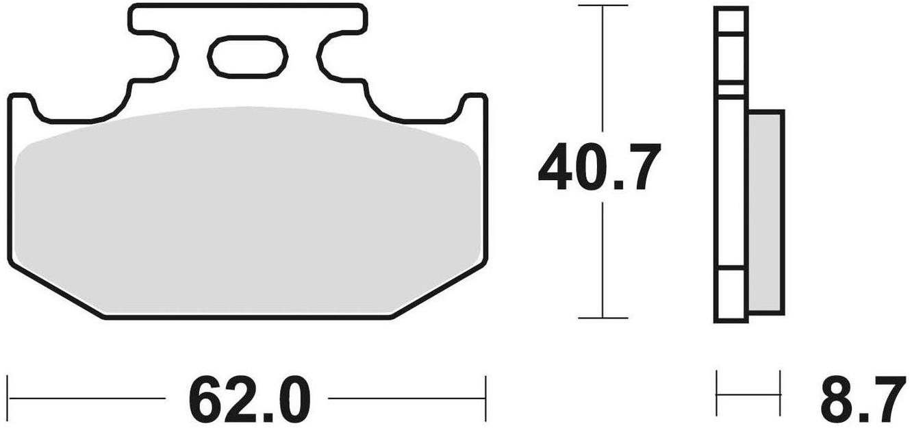 Braking brzdové doštičky (sinterová zmes CM44) (2ks) M501-247