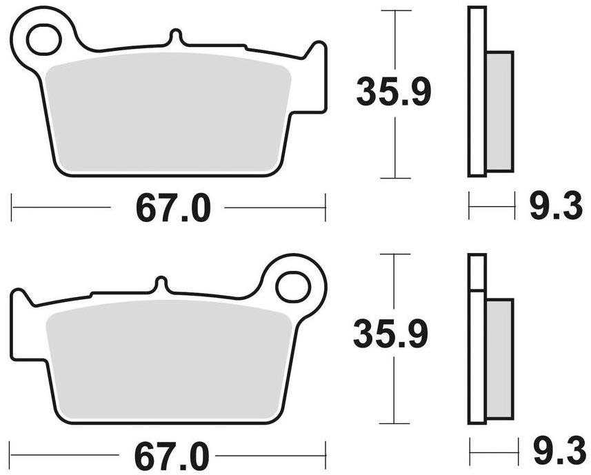 Braking brzdové doštičky (sinterová zmes CM44) (2ks) M501-256