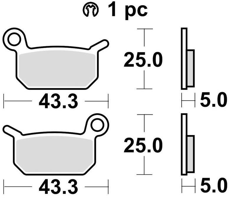 Braking brzdové doštičky (sinterová zmes CM44) (2ks) M501-259