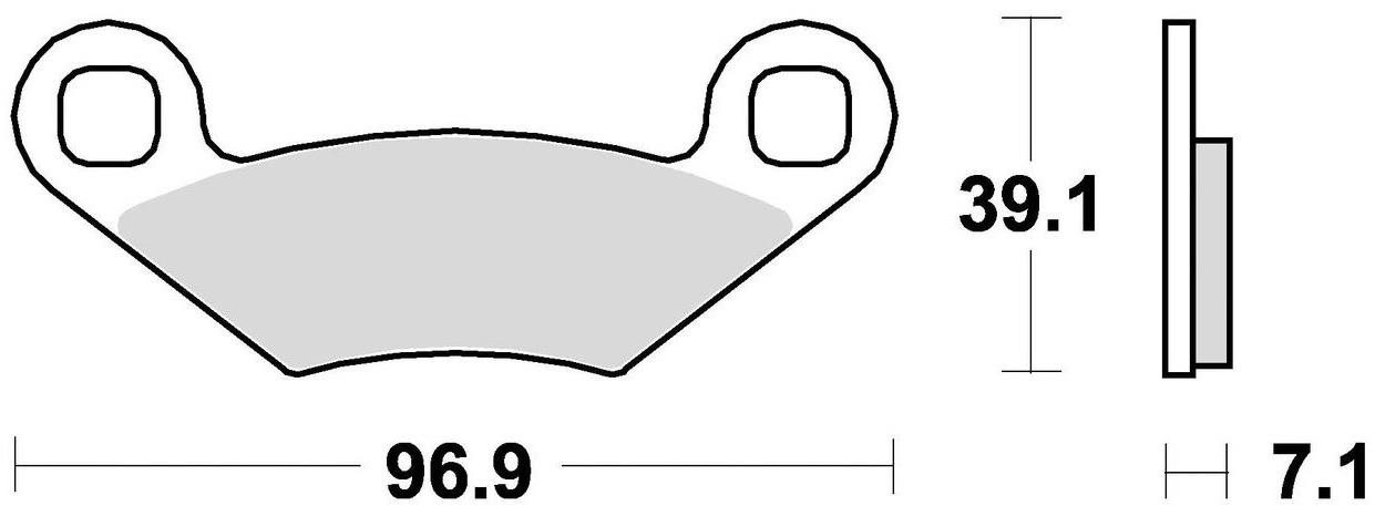 Braking brzdové doštičky (sinterová zmes CM44) (2ks) M501-253