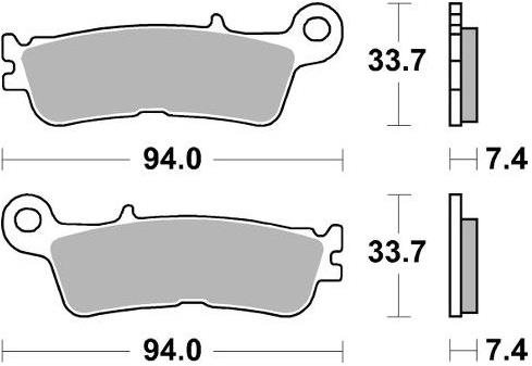 Braking brzdové doštičky (sinterová zmes CM44) (2ks) M501-363