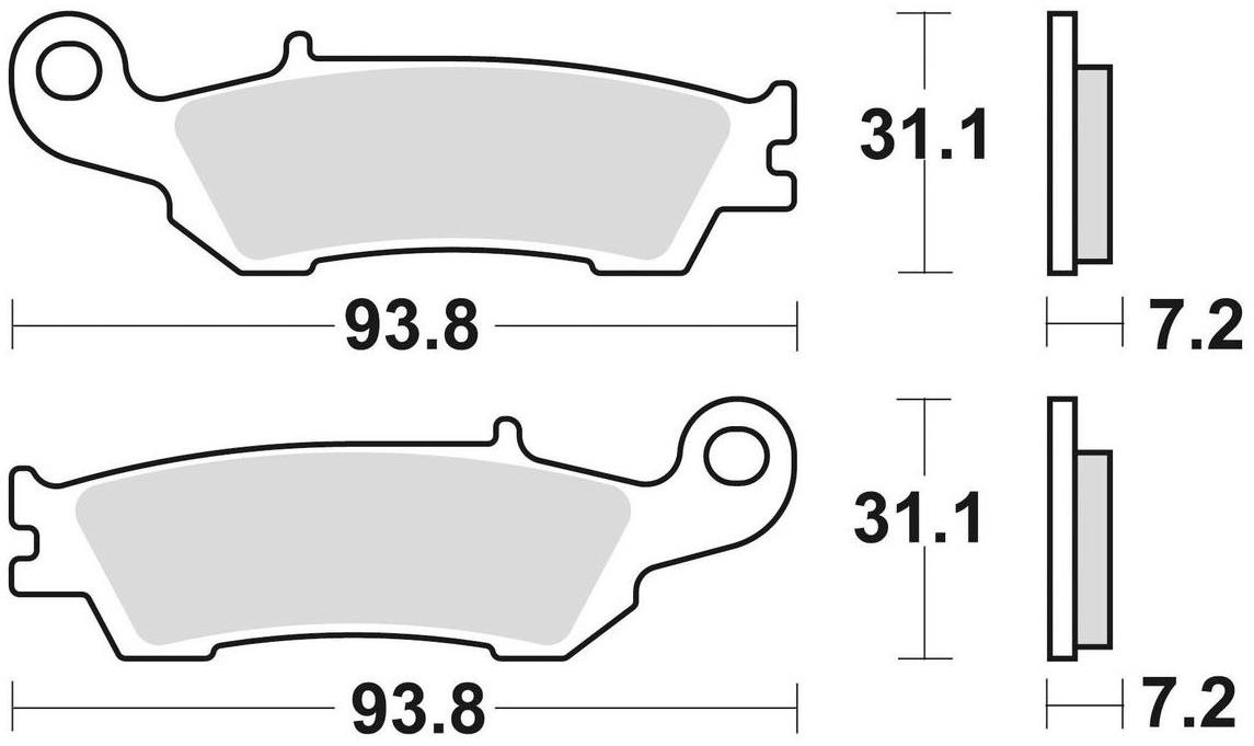 Braking brzdové doštičky (sinterová zmes CM46) (2ks) M501-333