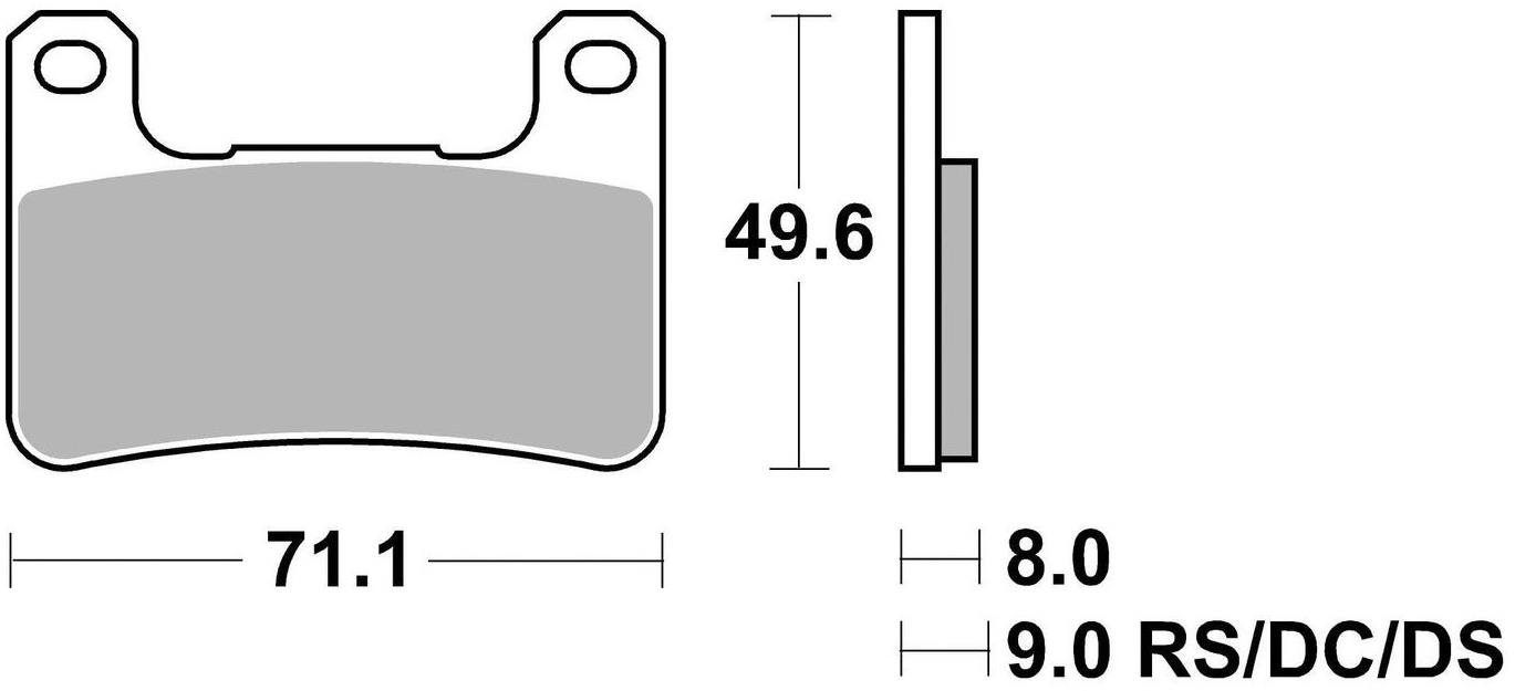 Braking brzdové doštičky (sinterová zmes CM55) (2ks) M501-224
