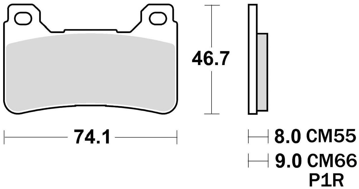 Braking brzdové doštičky (sinterová zmes CM55) (2ks) M501-225