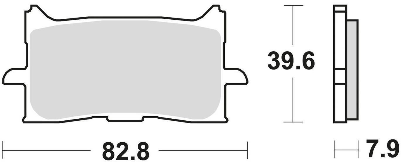 Braking brzdové doštičky (sinterová zmes CM55) (2ks) M501-240